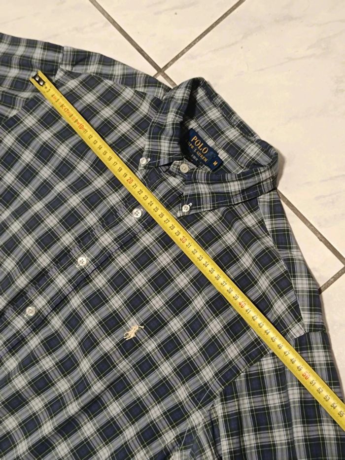 🟩 Chemise Ralph Lauren à Carreaux Vert/Bleu – Slim Fit – Taille M - photo numéro 8