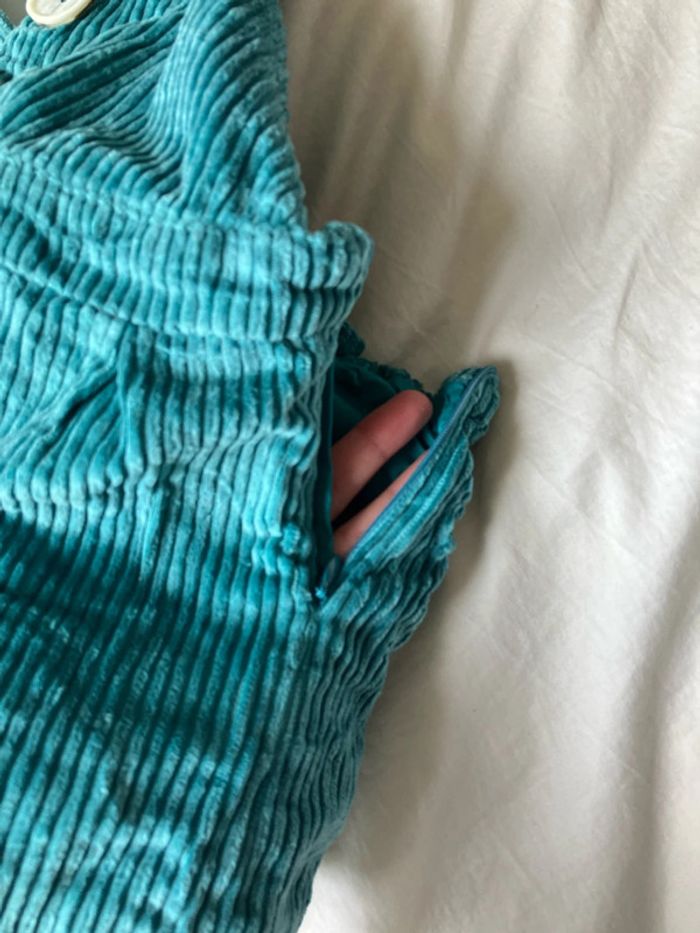 Salopette short fille en velours 4 ans - photo numéro 3