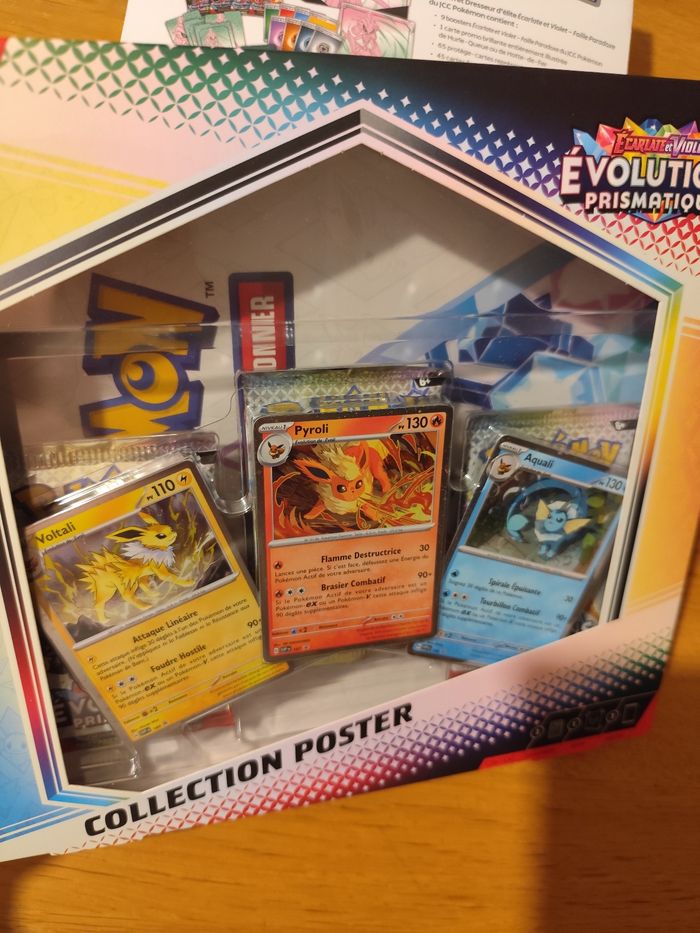 Lot ETB Cartes Pokémon EV4 faille paradoxe Coffret poster Evolutions Prismatiques EV8.5 - photo numéro 5