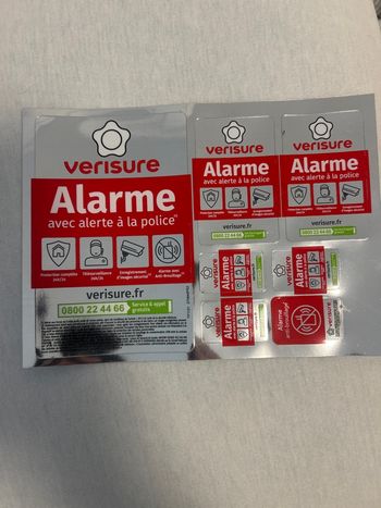Étiquette verisure 