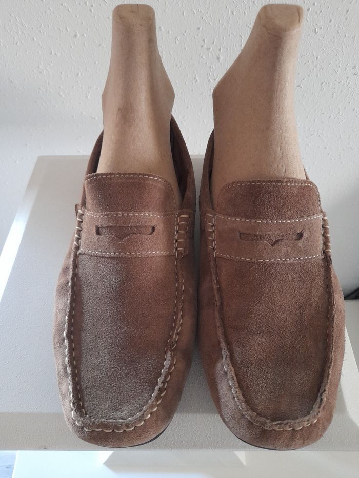Mocassins cuir nubuck marron Carnet de vol. - photo numéro 2