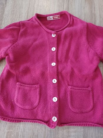 Gilet bordeaux 18 mois