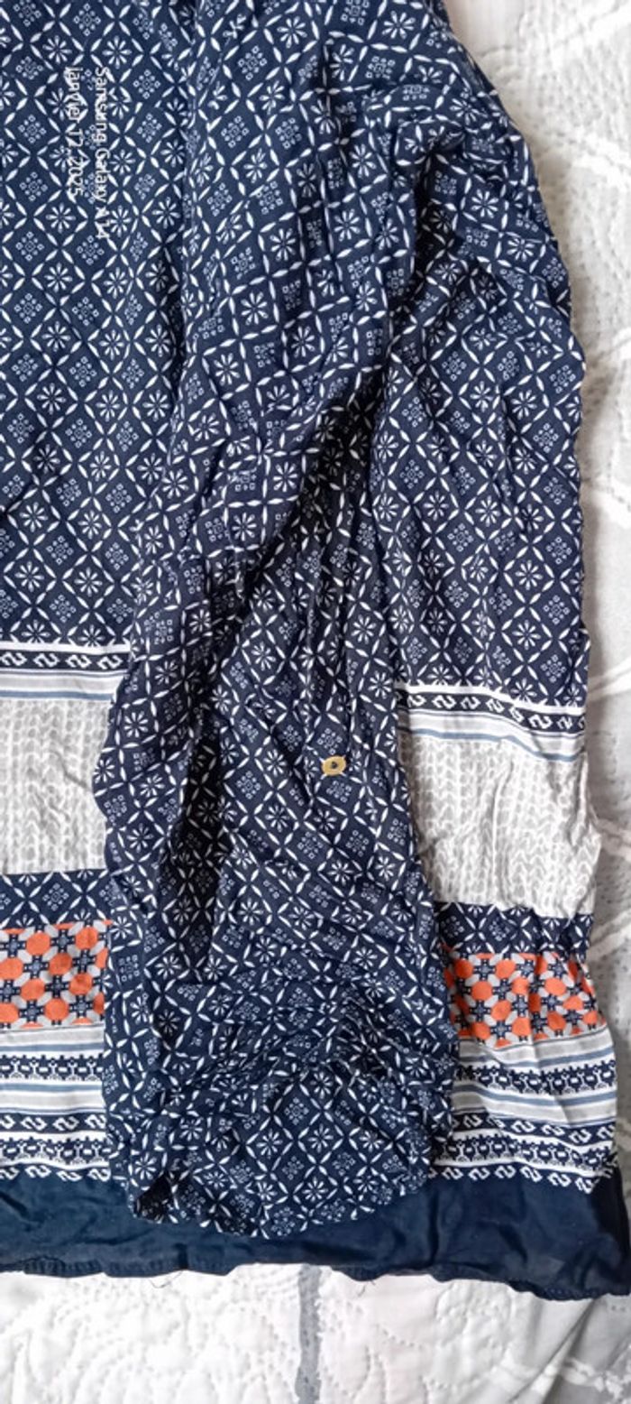 Tunique longue esprit bohème motif mosaïque bleu femme XL camaïeu - photo numéro 19