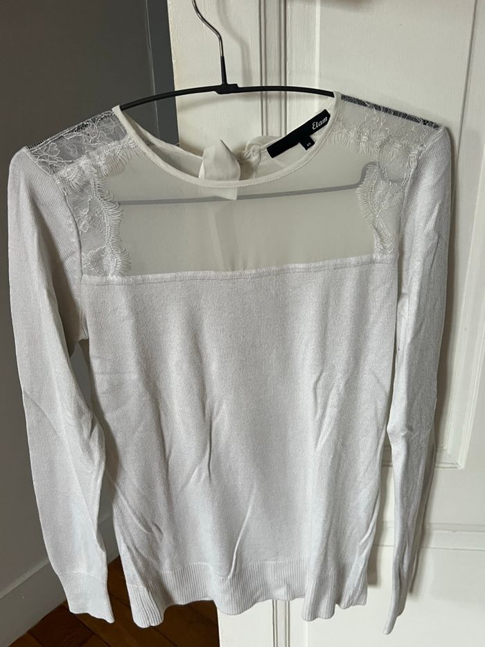 Pulls blanc etam taille XS - photo numéro 3