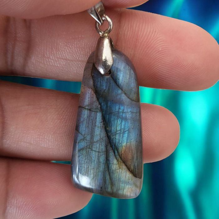 Mîni pendentif labradorite pierre naturelle - photo numéro 2