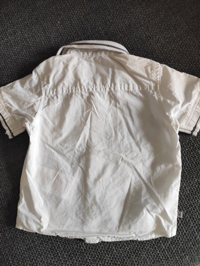 Chemise blanche garçon 6 mois 67cm - photo numéro 3