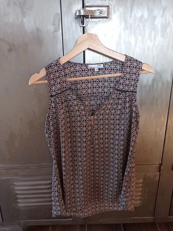 Débardeur fermeture éclair multicolore La Halle très bon état taille 38