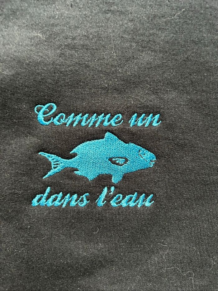 Sweatshirt Noir Broderie - photo numéro 2