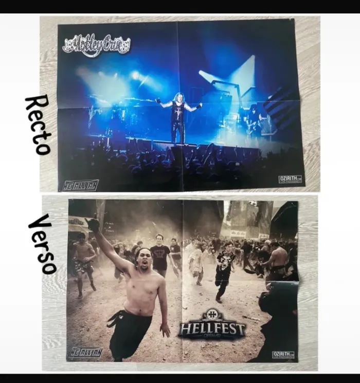 Lot de 7 Poster recto verso , rock metal - photo numéro 6