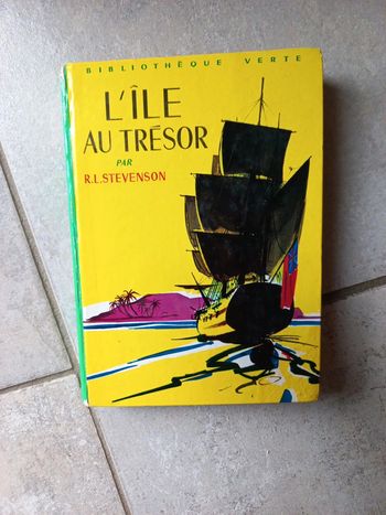 Livre pour enfant L'île au trésor Bibliothèque verte