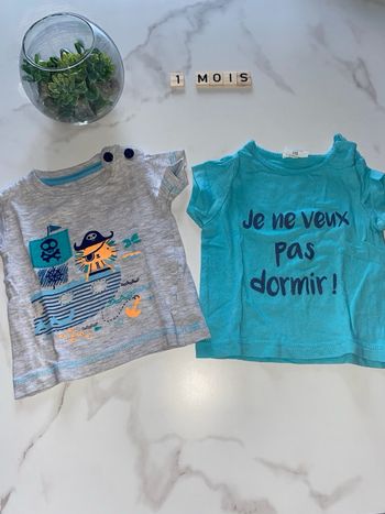 Lot de 2 tee shirt manche courte