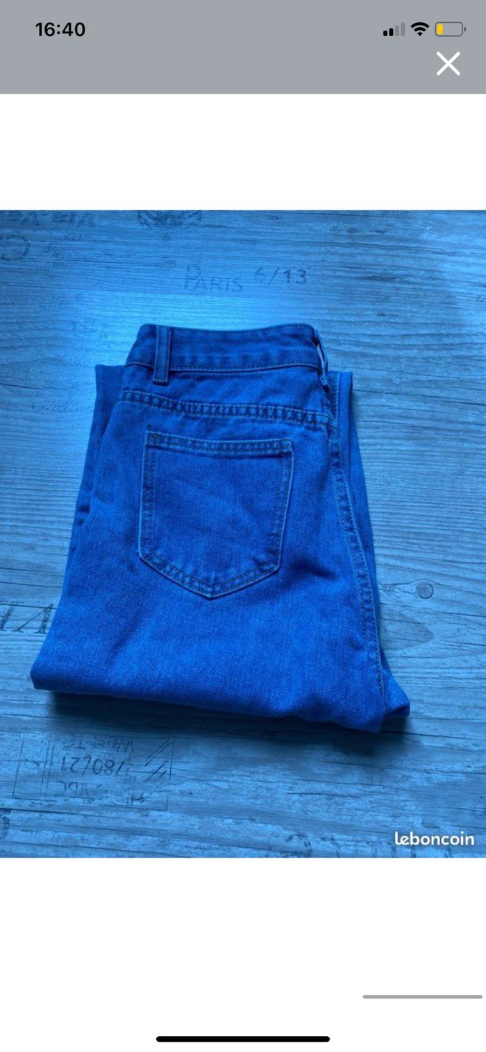 Jean de couleur bleu simple - photo numéro 4