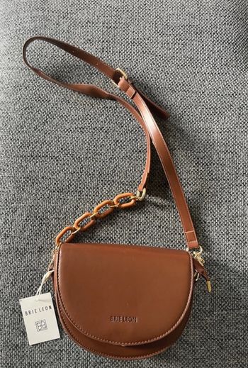 Sac cuir marron Brie Leon