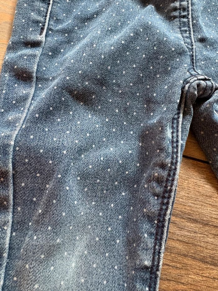 Jeans fille bleu à pois blancs 36mois 3 ans - photo numéro 2