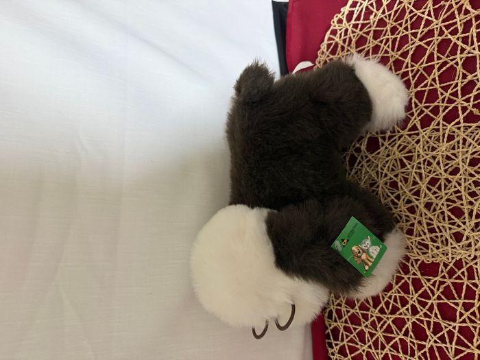 Peluche vintage chien de berger portant des lunettes - photo numéro 2