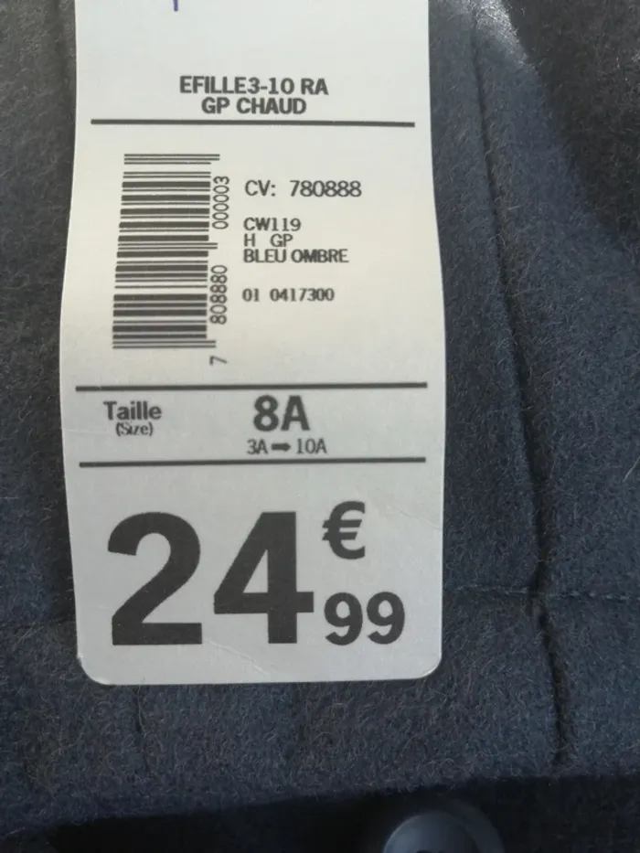 Manteau caban gris avec col et fermeture bouton / kiabi / (8ans) - photo numéro 13