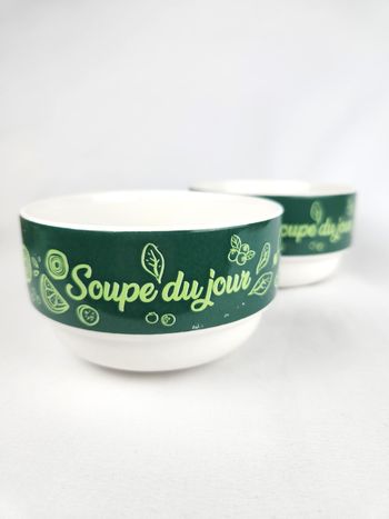 Lot de 2 Bol Françoise Saget "Soupe du Jour"