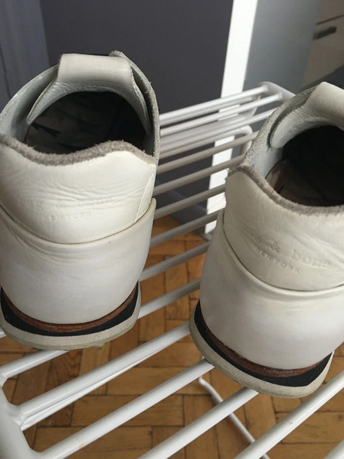 Baskets blanche tout cuir - photo numéro 5