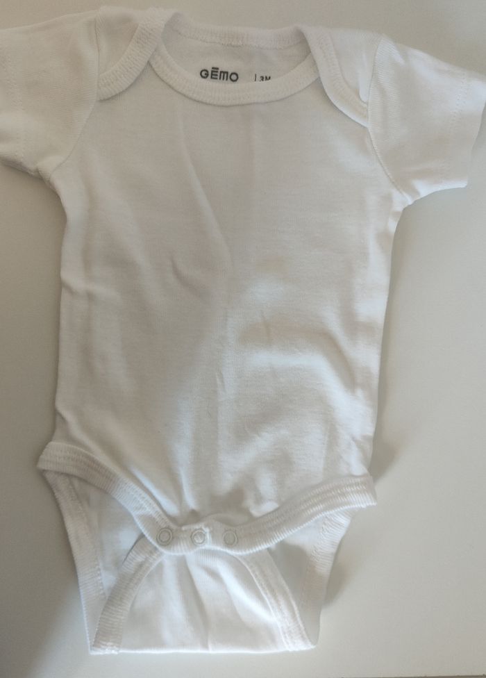 Lots de 3 bodies manches courtes fille 3 mois - photo numéro 4