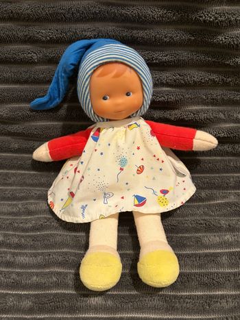 Doudou poupée chiffon peluche Corolle lutin plage 2016