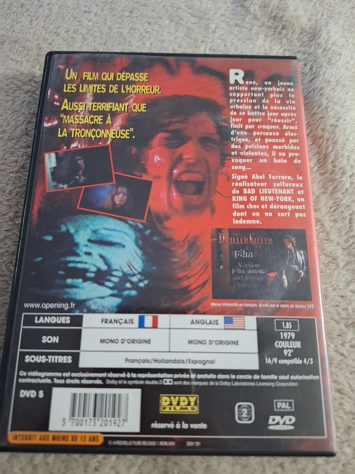 DVD Driller killer - photo numéro 2