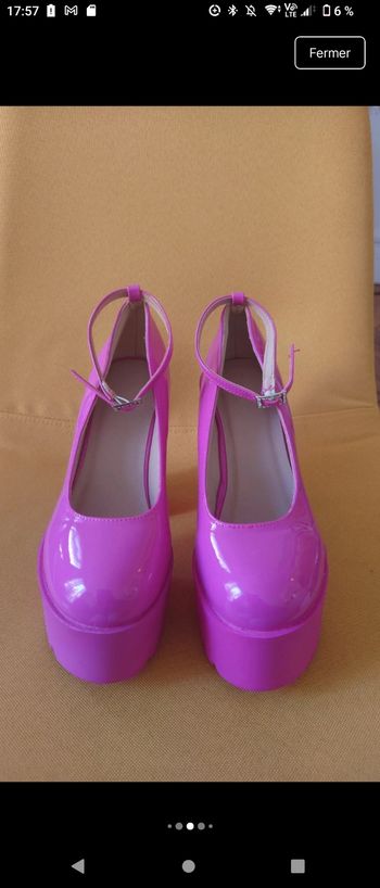 Haut talon rose vernis Barbie 37