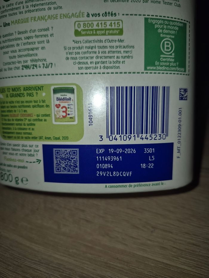 Boîte de lait 2eme age bledilait neuf - photo numéro 3