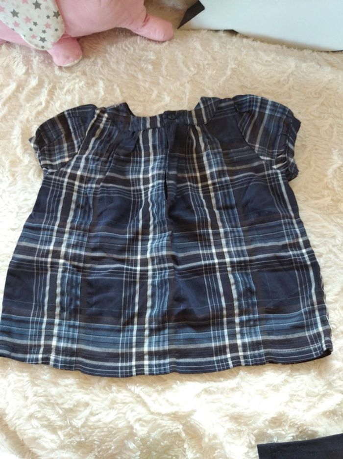 Ensemble (blouse manches courtes nœud+legging) Fille 9 mois Bout'chou - photo numéro 10
