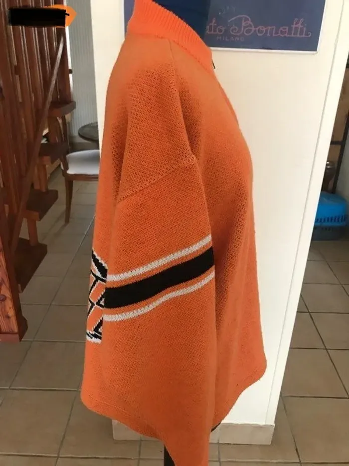 Pull ski snowboard rétro vintage taille 3 orange années 80/90 - photo numéro 2