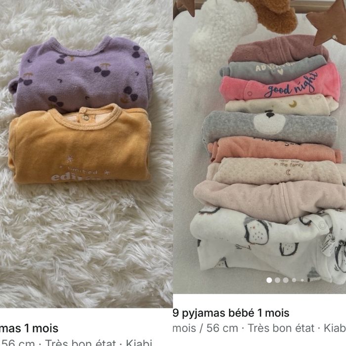 Lot vêtements bébé fille 1 mois et 3 mois - photo numéro 2