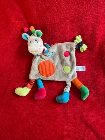 Kiabi Simba doudou zoe la vache / girafe multicolore Neuf jamais utilisé 