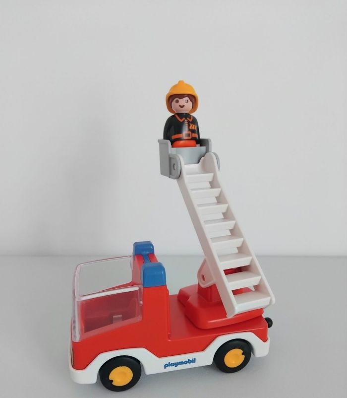 PLAYMOBIL 123 Camion de Pompier et Bonhomme 6967 Junior Complet  🚒