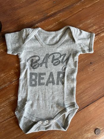 Bodie manches courtes « baby bear » gris 3/6 mois