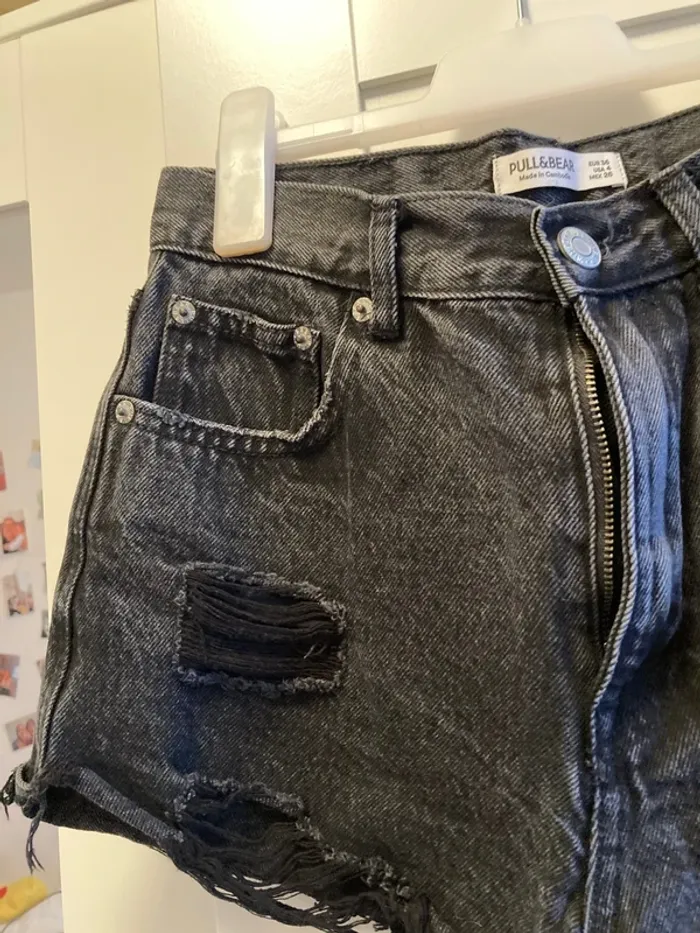 short en jean gris - photo numéro 2