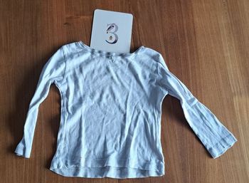 Tee-shirt de corps manche longue blanc _ 3 ans _ gemo