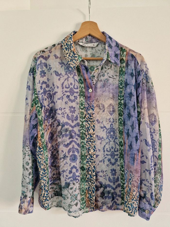 🌿 Chemisier fluide imprimé bohème Zara taille M 🌿 - photo numéro 2