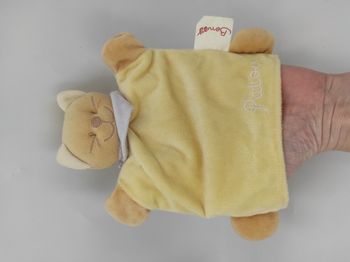 Doudou Marionnette Chat Jaune Patou Bengy