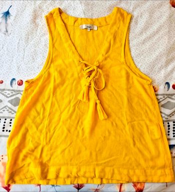 Top jaune femme Jennyfer M/38 – fluide avec lien