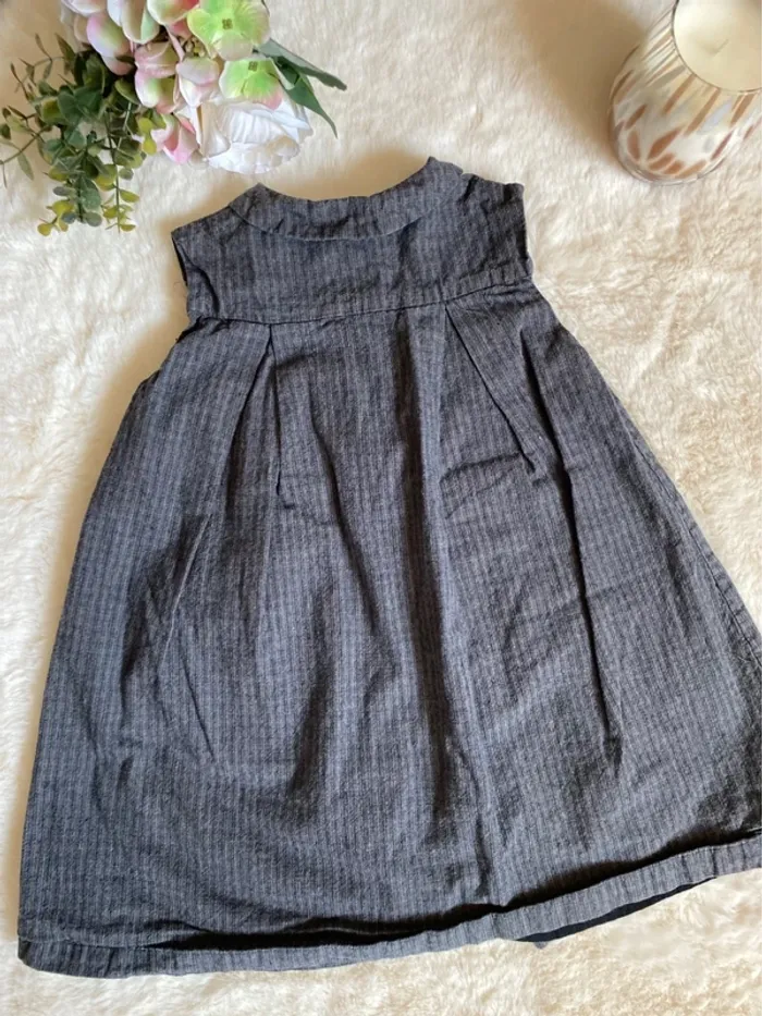 🖤🩶Très belle petite robe fille - style vintage chic col Claudine  fille 3ans TBE 🖤🩶 - photo numéro 4
