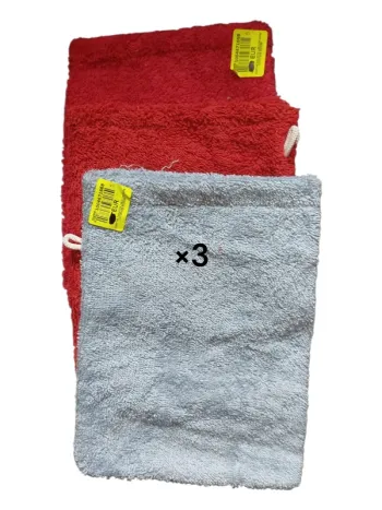Lot 3 gants de toilette 100% coton neuf