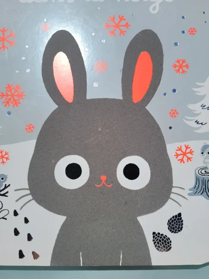 Livre à toucher grand format 🐇 Regarde dans la neige 🌨 - photo numéro 3