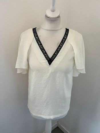 Blouse écrue col en V Maje S