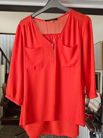 Blouse 3/4 orange