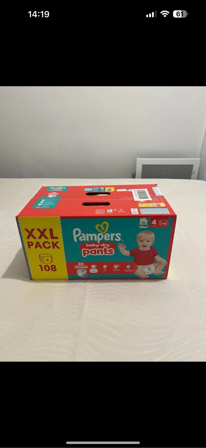 108 couches pampers pants taille 4