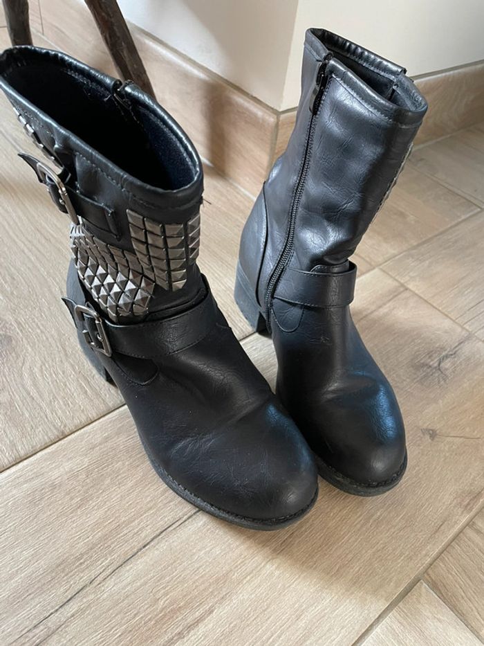 Bottine cloutée noire - photo numéro 5