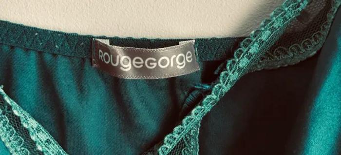 Pyjama combishort soie vert - photo numéro 9