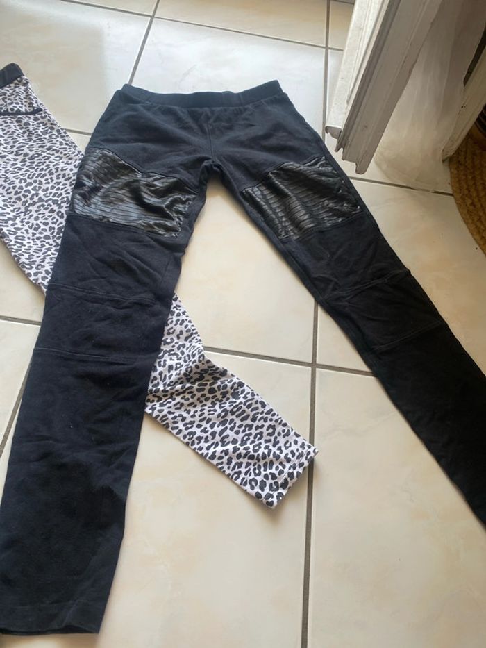 Lot 2 leggings Calzedonia 11, 12 ans noir et gris - photo numéro 4