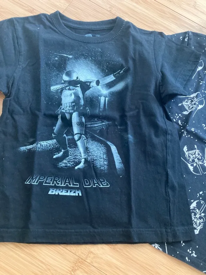 8 ans - Set de 3 t-shirt manches courtes thème stars wars - photo numéro 2