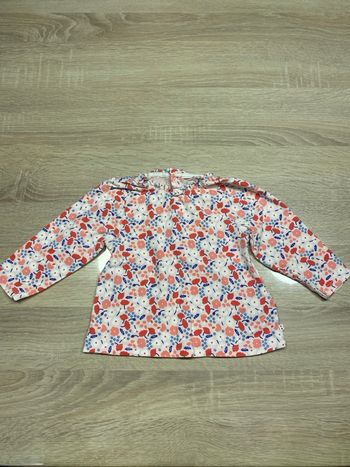 T-shirt manches longues fleuri 12 mois fille