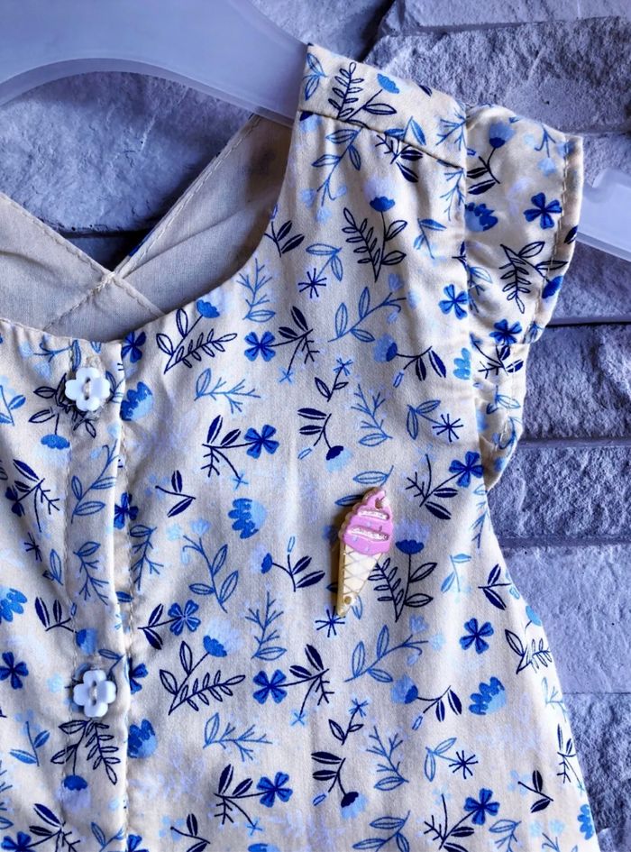 SERGENT MAJOR - ENSEMBLE 4P BÉBÉ FILLE MOTIF LIBERTY, VOLANTS & FANTAISIES 6M - photo numéro 5